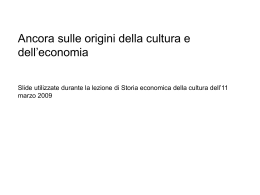 L`evoluzione dell`economia