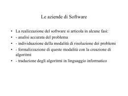 Lezione 9 - Le aziende di Software