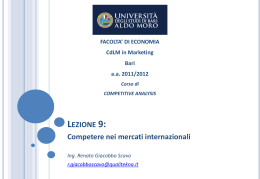 Lezione 2 - Dipartimento di Studi Aziendali e Giusprivatistici