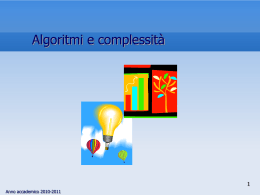 Strutture dati, algoritmi e complessit&agrave;. I problemi intrinsecamente