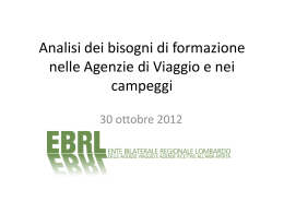 Slides Focus_Adv_TO_Campeggi_Analisi dei bisogni di formazione