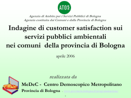 Scarica Presentazione - Citt&agrave; metropolitana di Bologna
