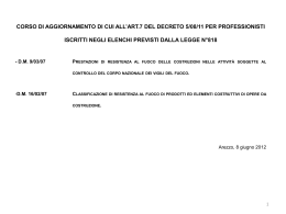 Lezione del 8 Giugno 2012 - Dott. Ing. Enrico Berti