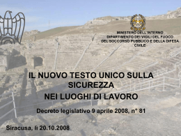 Relazione VV. FF. - Confindustria Siracusa