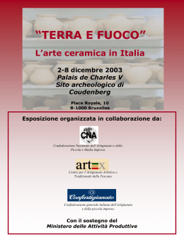 L`arte ceramica in Italia “TERRA E FUOCO”