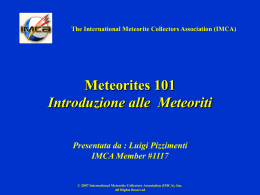 Meteorites 101 - Collectionspace.it