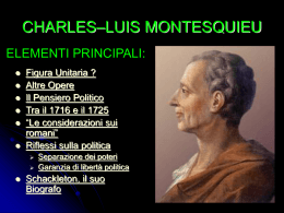 Montesquieu, filosofo del periodo illuministico