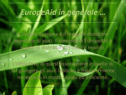 EuropeAid in generale …