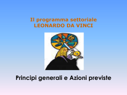 Presentazione "Il programma settoriale Leonardo Da Vinci" (ppt 526