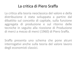 La critica di Piero Sraffa