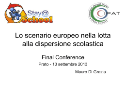 Lo scenario europeo nella lotta alla dispersione