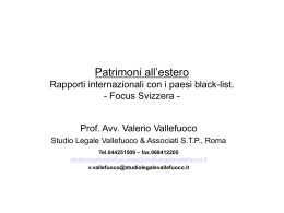 Tassazione dei patrimoni detenuti in Svizzera alla luce