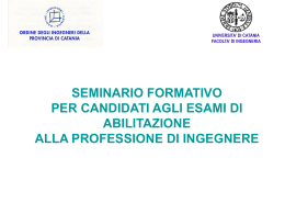 SEMINARIO FORMATIVO PER CANDIDATI AGLI ESAMI DI