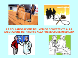 La collaborazione del medico competente alla valutazione dei rischi