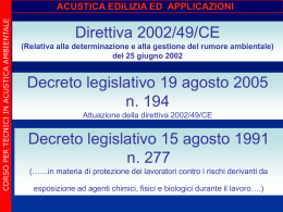 Direttiva 2002/49/CE (Relativa alla determinazione e alla gestione