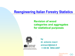 Ristrutturazione statistiche forestali