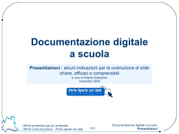 Presentiamoci: alcuni indicazioni per la