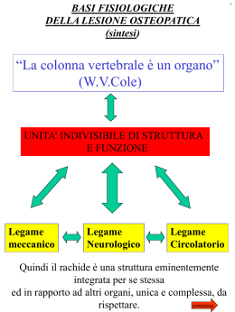 13/03/2004 - Basi fisiologiche della lesione osteopatica