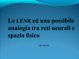 Le LENR ed una possibile analogia tra reti neurali e