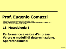 Creazione, conservazione, distruzione di valore. Una possibile