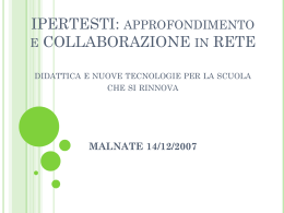Ipertesto: approfondimento