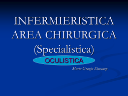 INFERMIERISTICA OCULISTICA - Corso di Laurea in Infermieristica