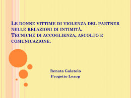 La comunicazione con le donne vittime di violenza del