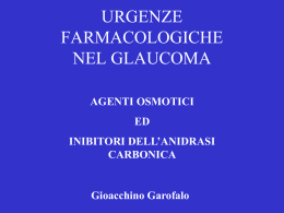 Urgenze farmacologiche nel glaucoma