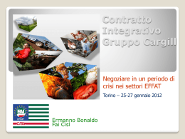Contratto Integrativo Gruppo Cargill