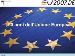 50 anni dell`Unione Europea