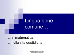 Lingua bene comune - Liceo Statale C. Montanari
