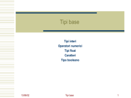 Tipi di base