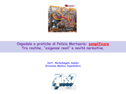 Ospedale e pratiche di Polizia Mortuaria