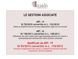 Scheda di lettura art. 14 DL78/2012 convertito in