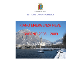 SERVIZIO DI SGOMBERO DELLA NEVE PER
