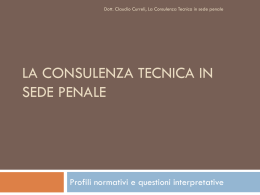 La consulenza tecnica - Ordine degli Ingegneri della provincia di