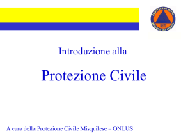 La Protezione Civile Misquilese – ONLUS