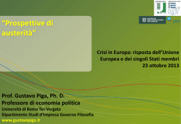 Slide prof Piga - Scuola Superiore di economia e finanza