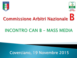 Presentazione dati CAN B - Associazione Italiana Arbitri
