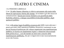 TEATRO E CINEMA - Appunti di Scienze della Comunicazione