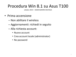 Procedura configurazione Windows8 su ASUST100
