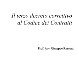 TERZO CORRETTIVO APPALTI