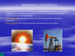 Presentazione Fonti di Energia e Biodiesel