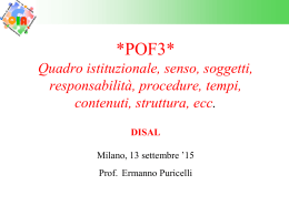 Il POF triennale - Istituto Comprensivo Salvatore Casella