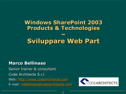 Sviluppare Web Part