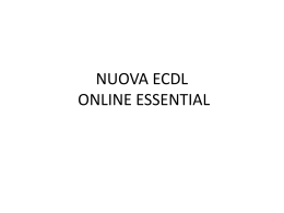 Modulo 2 - online essential dopo la prima lezione