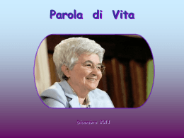 Parola di Vita - Dicembre 2011 - Santuario San Calogero Eremita