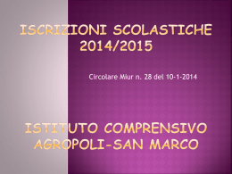 Iscrizioni scolastiche 2013/2014 - Istituto Comprensivo Agropoli San