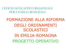 Formazione alla riforma degli ordinamenti scolastici