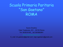 Scuola Primaria Paritaria &ldquo;San Gaetano&rdquo; ROMA